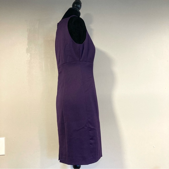 Pendleton 100% Virgin Wool Sleeveless Sheath Dress Purple Sz 8 Made in USA 2000s - Picture 3 of 16